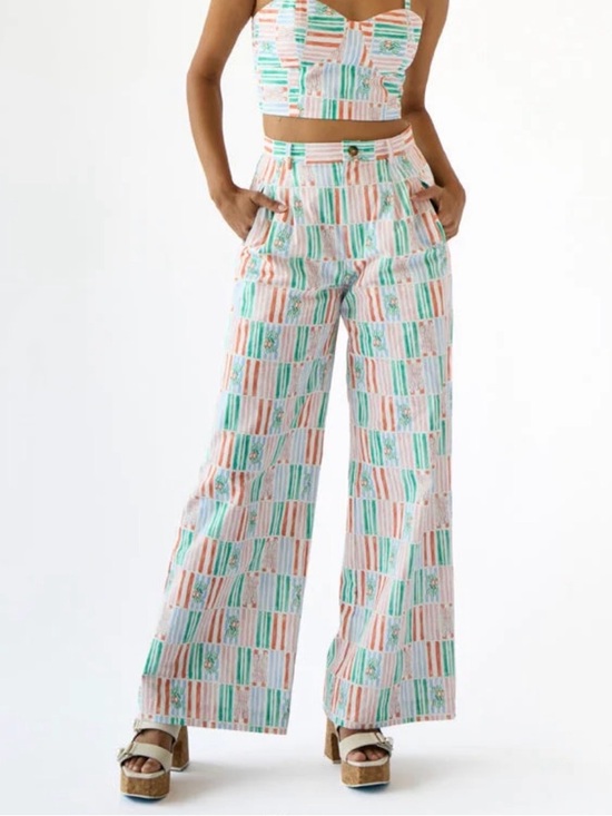 Rachel Antonoff Pants - Rachel Antonoff Rose Pant in Beach Chairs 12